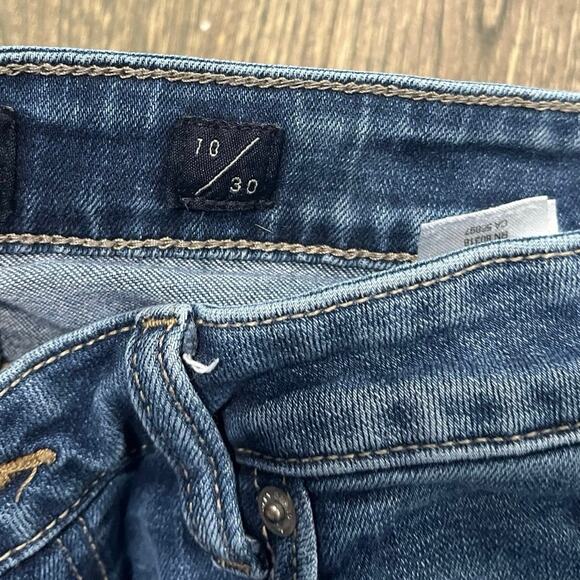 Ann Taylor Straight Leg Jeans Mid Rise Whisker Denim Medium Wash Blue Size 10/30 - Picture 7 of 13